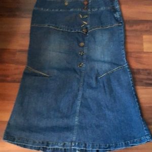 Gently worn maxi denim skirt